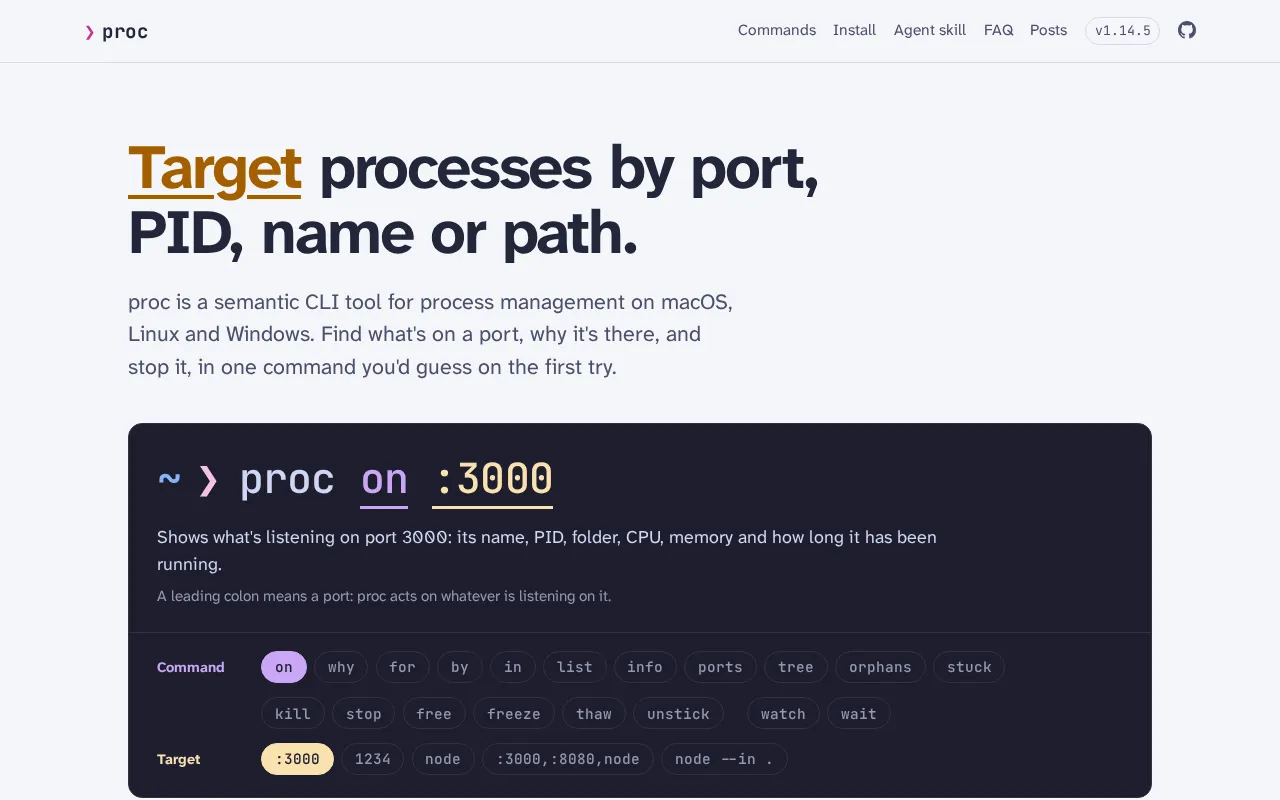 Proc-CLI:为AI Agent设计的进程与端口管理命令行工具
