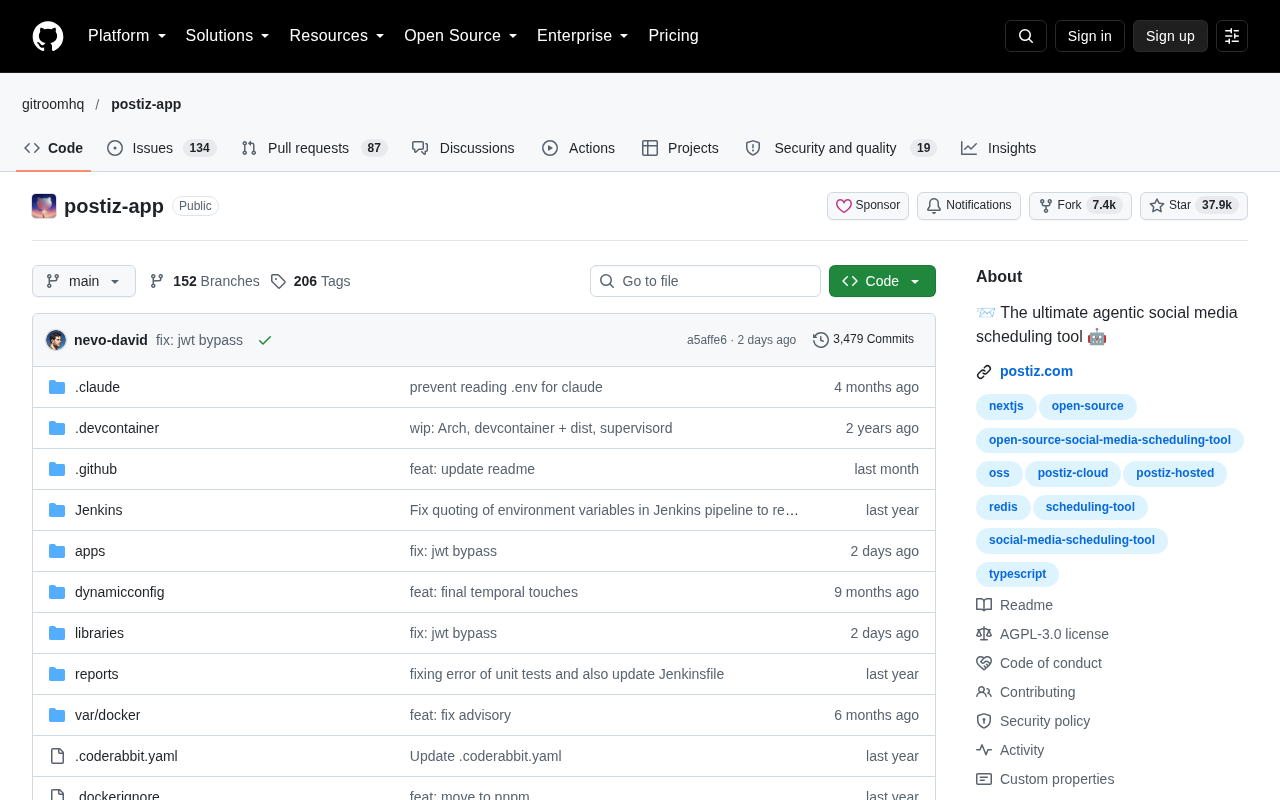 Postiz:智能体驱动的社交媒体调度工具 | GitHub热榜