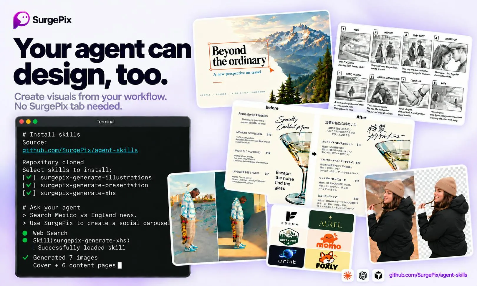 SurgePix: An AI Visual Tool with Layered Editing That Agents Can Call Directly