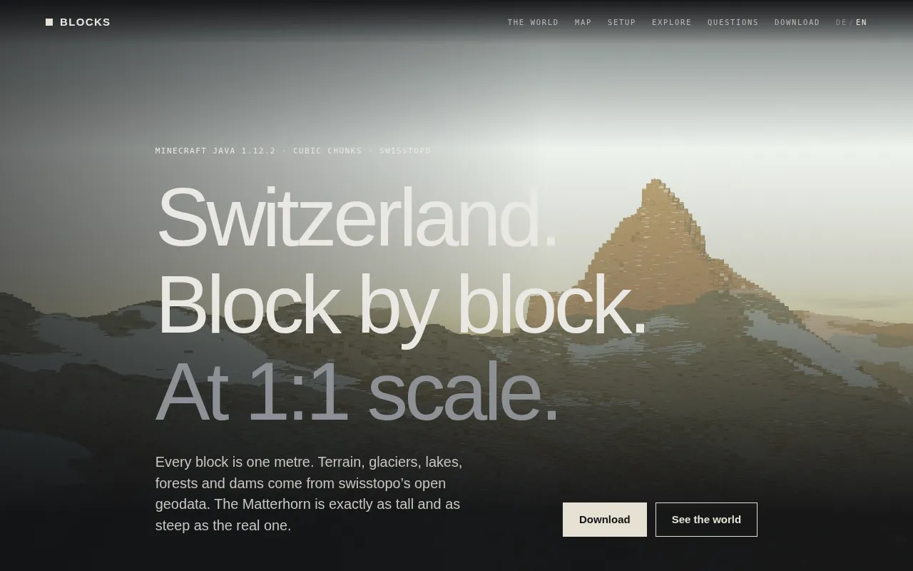 Recreating Switzerland 1:1: A Hardcore Open-Source Brick Map Project