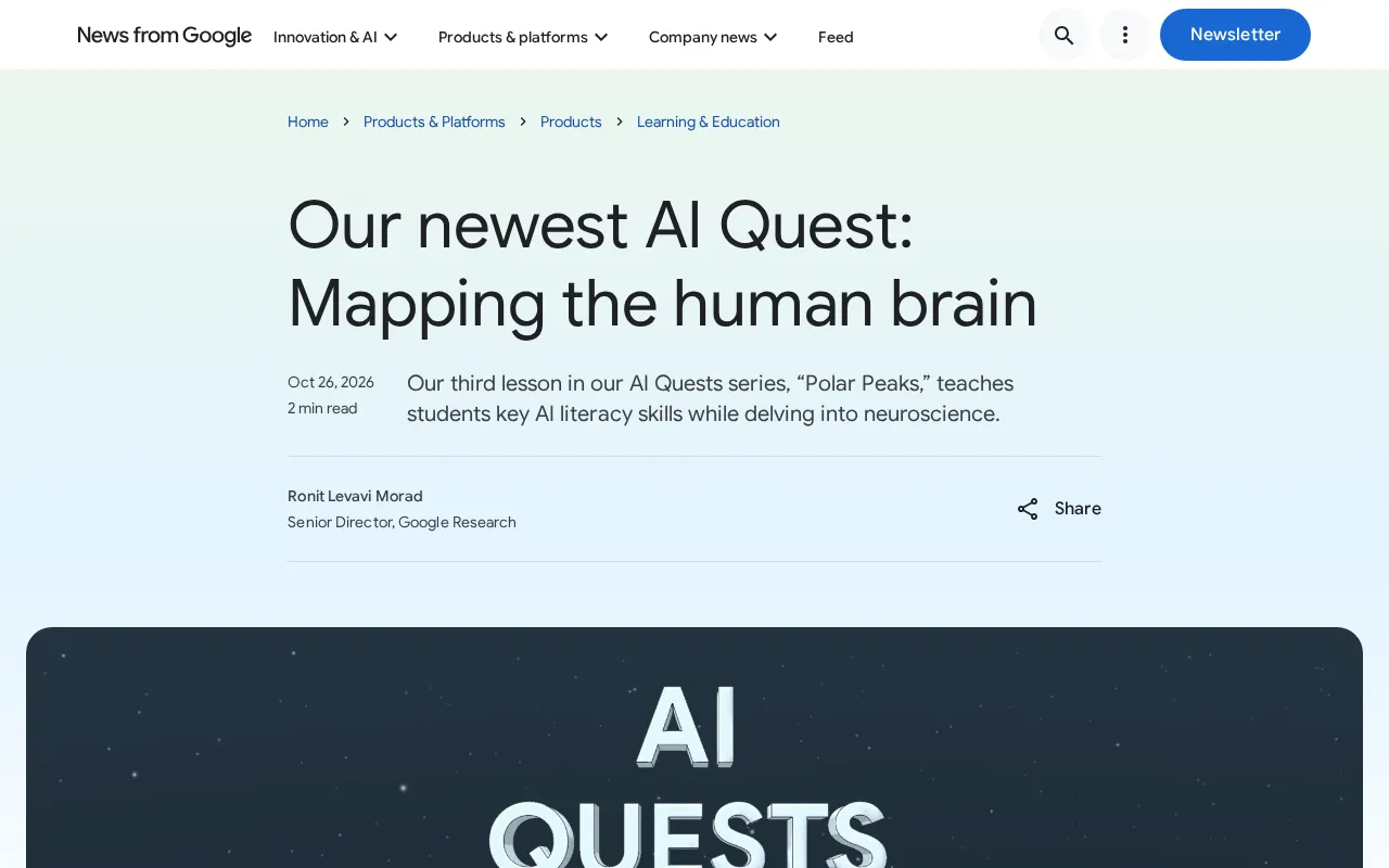 用AI绘制人类大脑地图:Google推出神经科学新课程