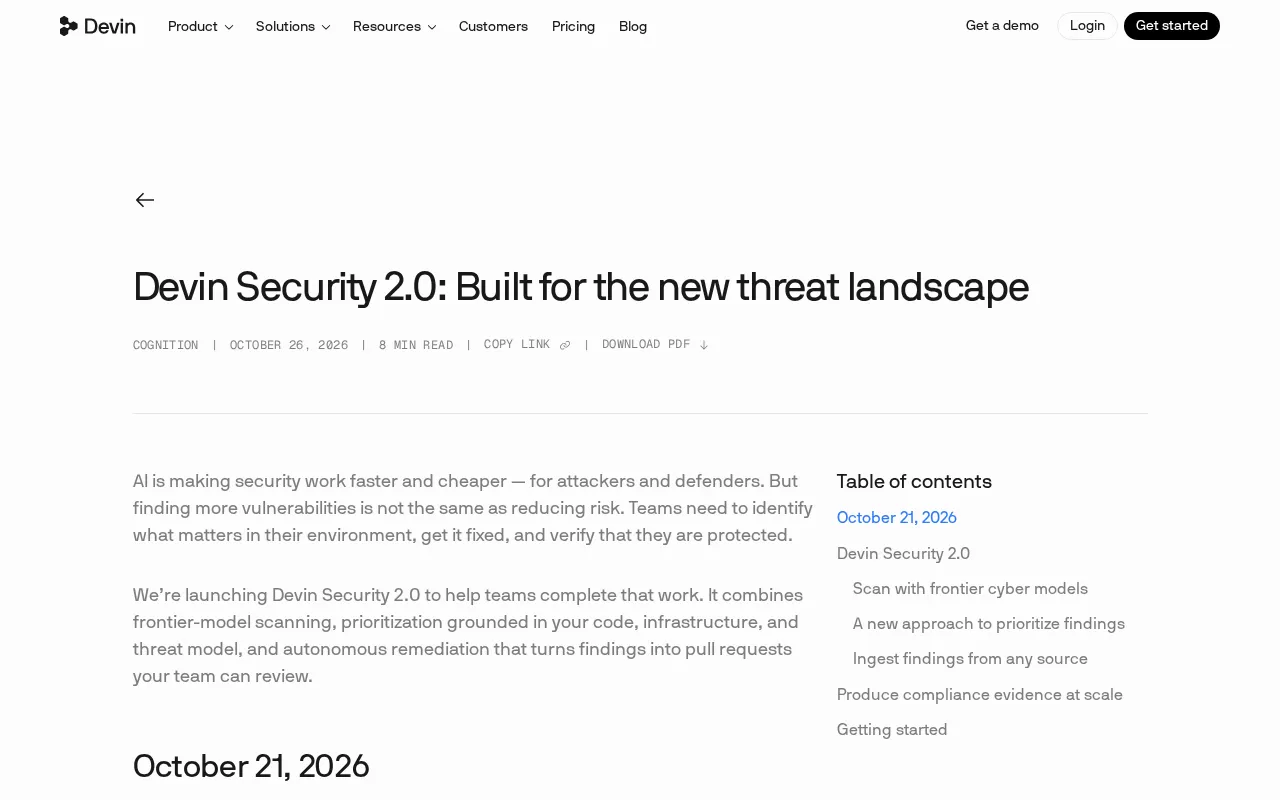 Devin Security 2.0:用前沿模型扫描与自动修复代码漏洞
