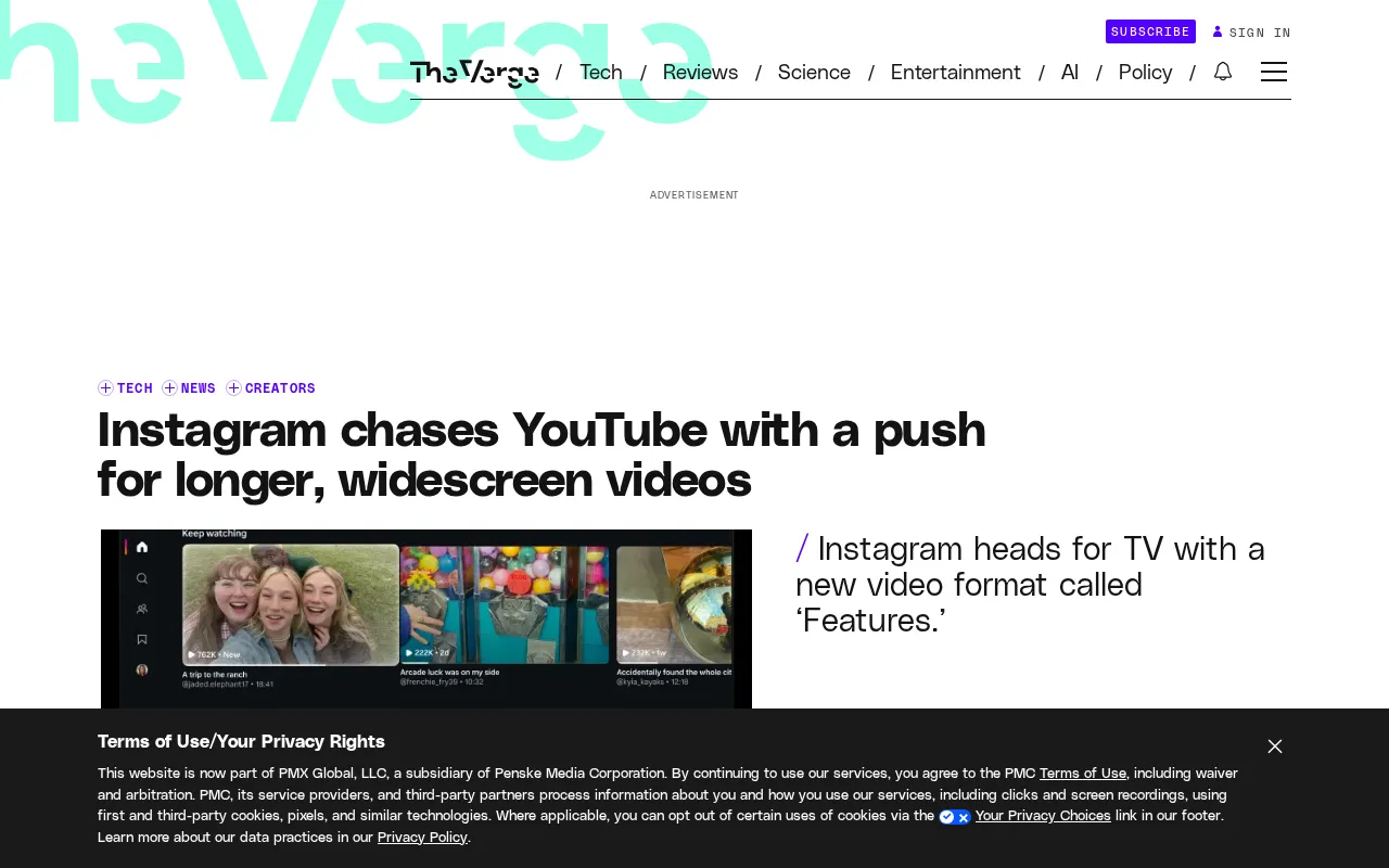 Instagram Launches Horizontal Long-Form Video "Features," Directly Challenging YouTube