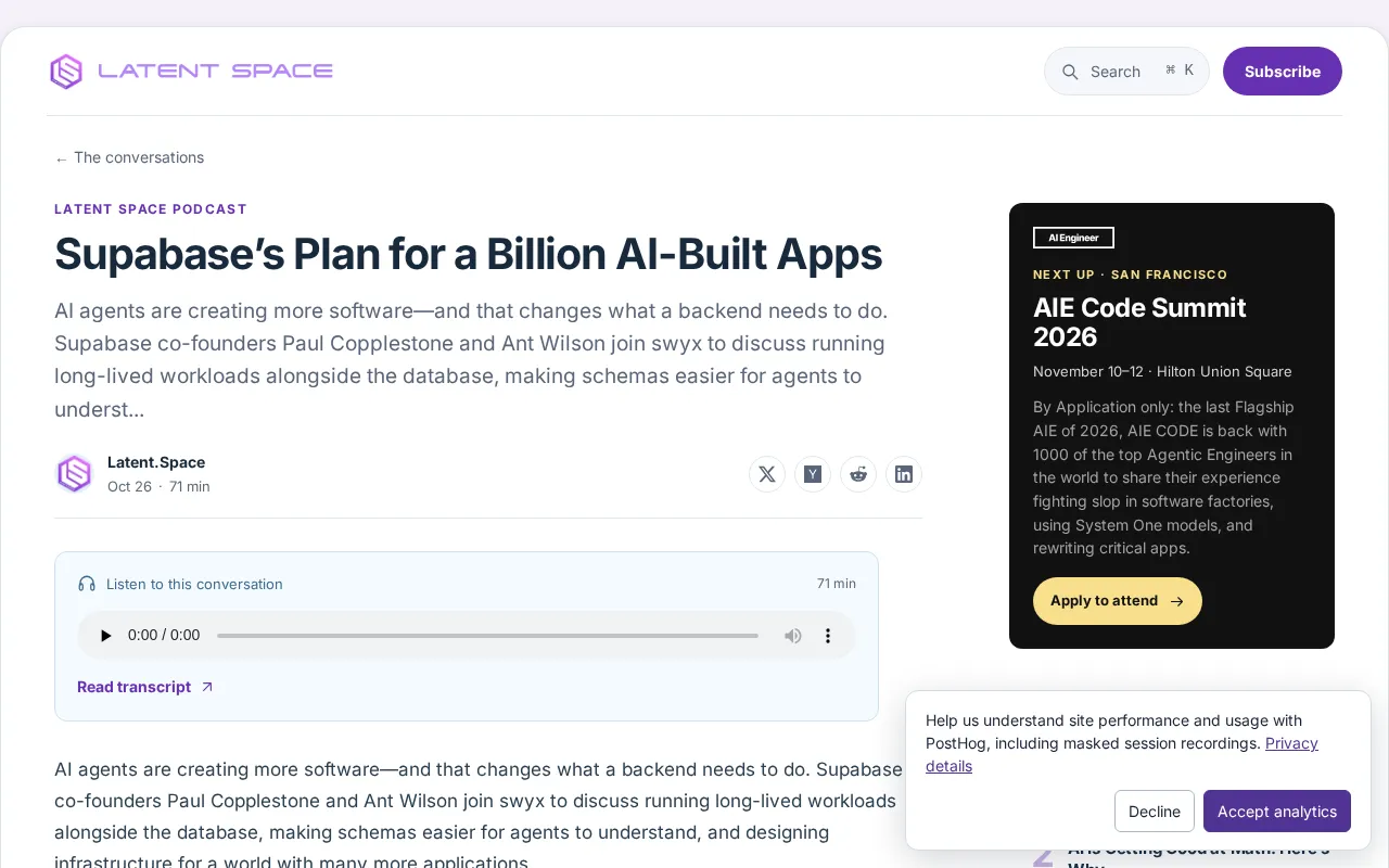 Supabase Bets on AI Agents: The Database Foundation for a Billion Apps