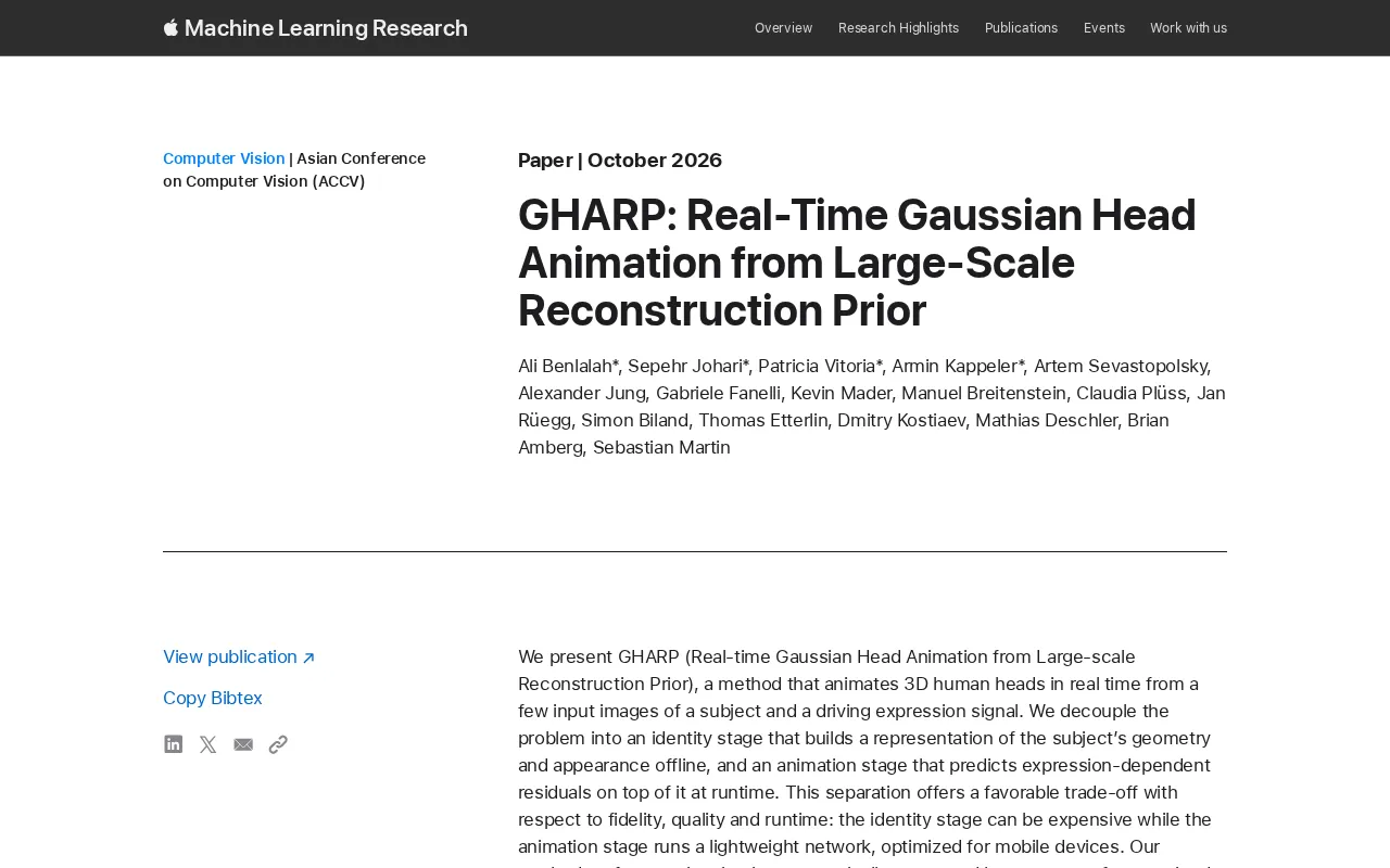 GHARP:实时高斯头部动画,解耦身份与表情实现秒级驱动