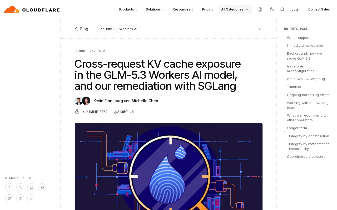 GLM-5.3模型跨请求KV缓存泄露引热议