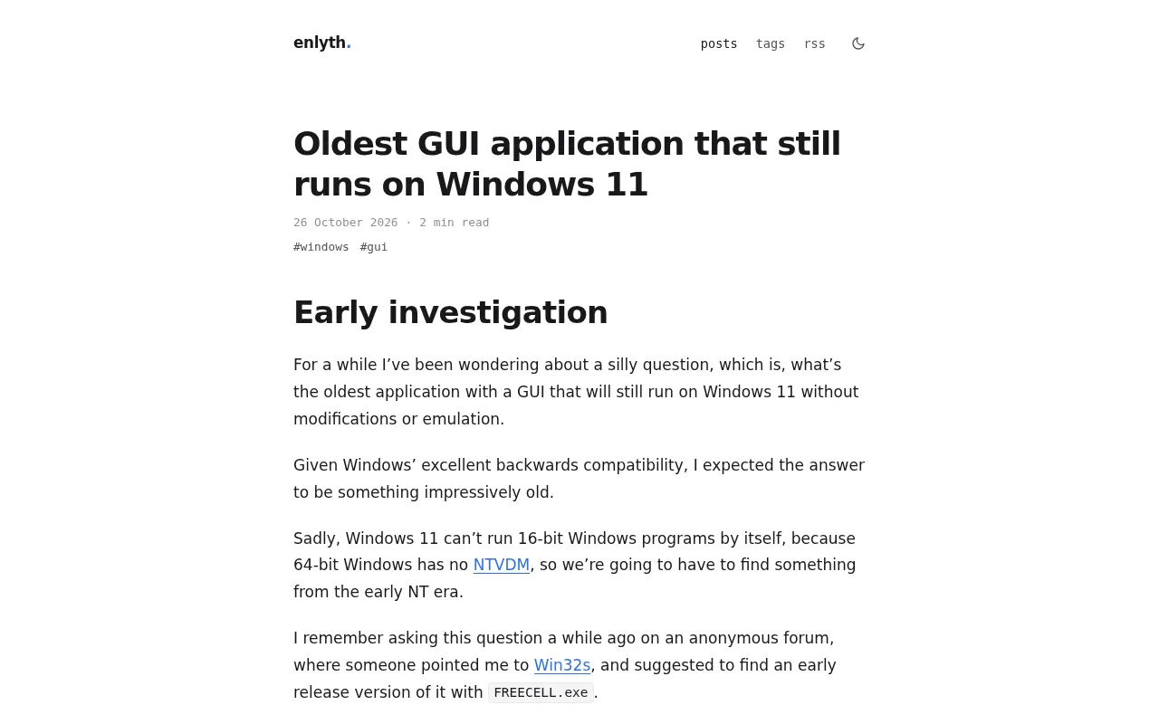Windows 11 仍能运行的最古老 GUI 应用