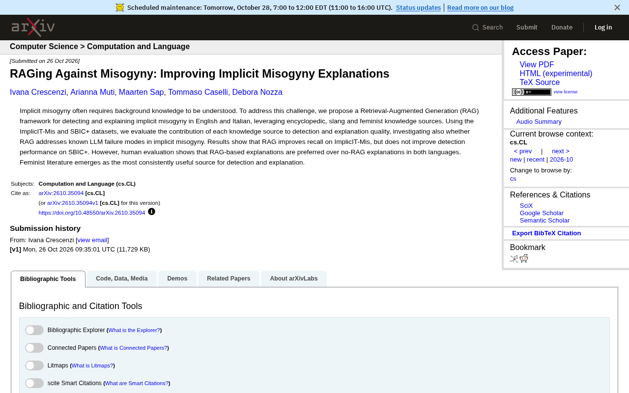 How Can RAG Frameworks Solve the Challenge of Detecting Implicit Misogyny?