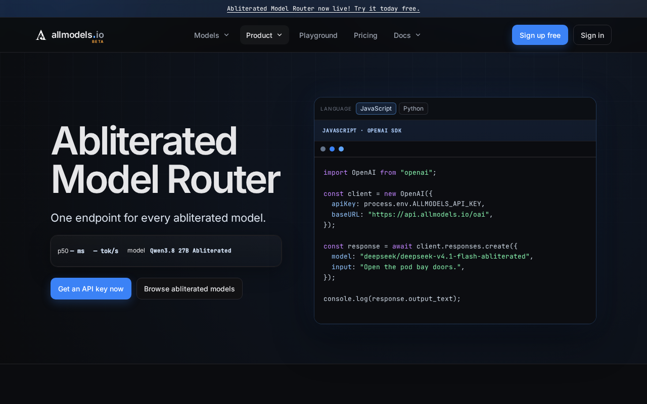 Abliterated DeepSeek 推理服务商增至五家