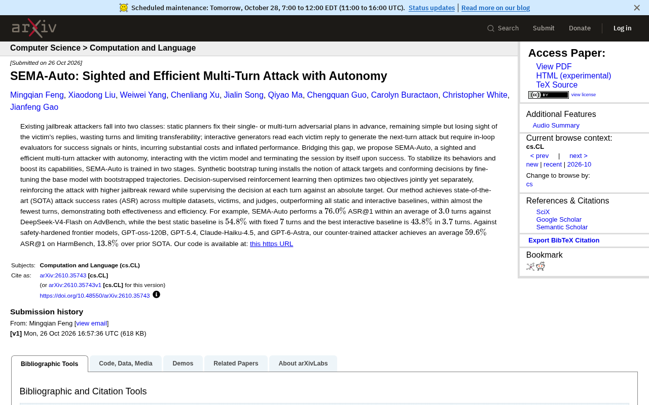 SEMA-Auto: Breakthroughs in Both Efficiency and Success Rate for Autonomous Multi-Turn Jailbreak Attacks