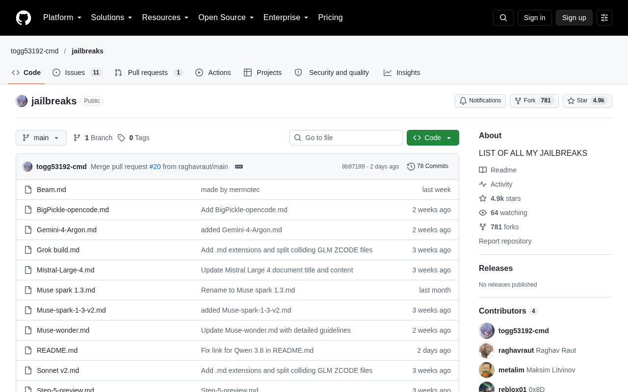 The Most Comprehensive Jailbreak Collection on GitHub: A Deep Dive into togg53192-cmd/jailbreaks