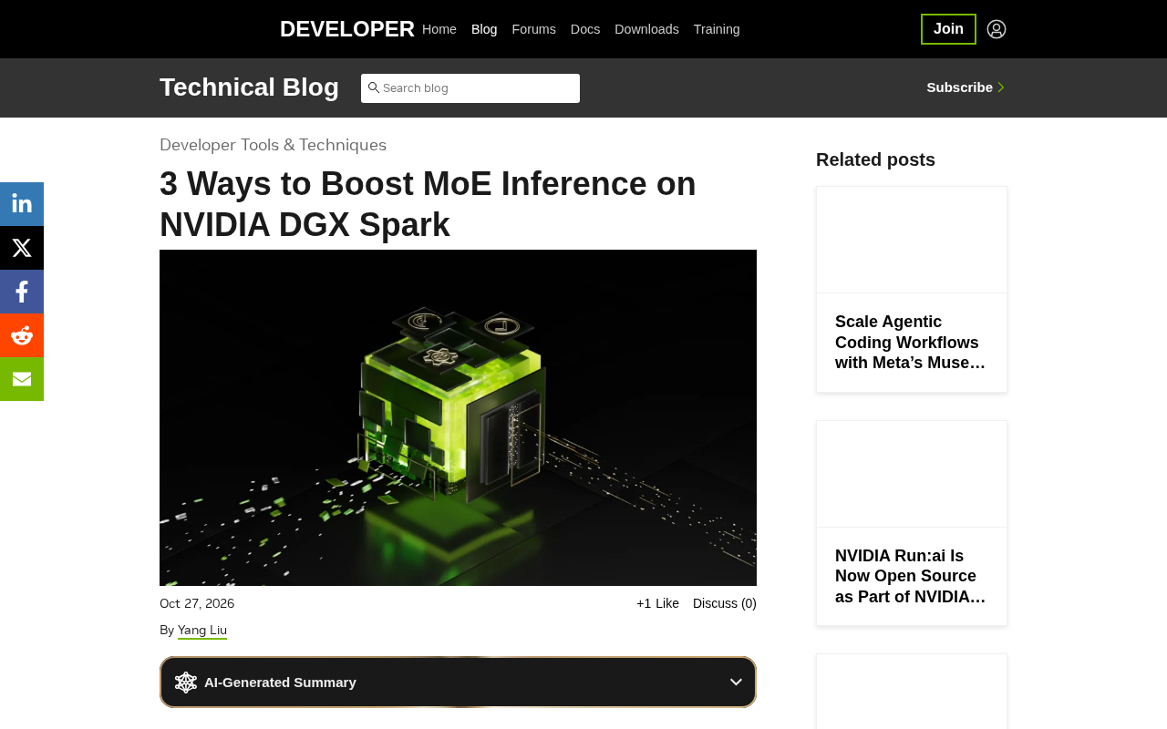 DGX Spark 上加速 MoE 推理的三种方法