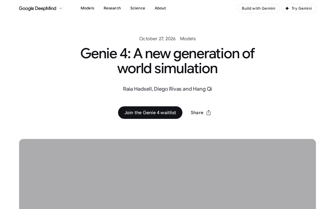 Genie 4 世界模型:实时模拟的真实感突破