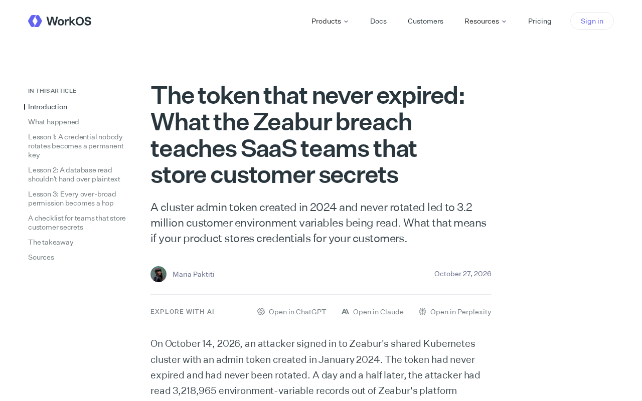 The Token That Never Rotated: Lessons from the Zeabur Breach for SaaS Teams