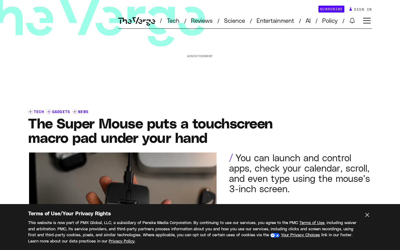 Super Mouse:带触屏宏键盘的鼠标,能否取代你的桌面外设?