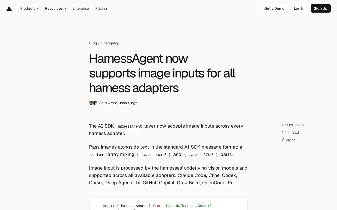 HarnessAgent全适配器支持图像输入:AI编程助手迎来多模态