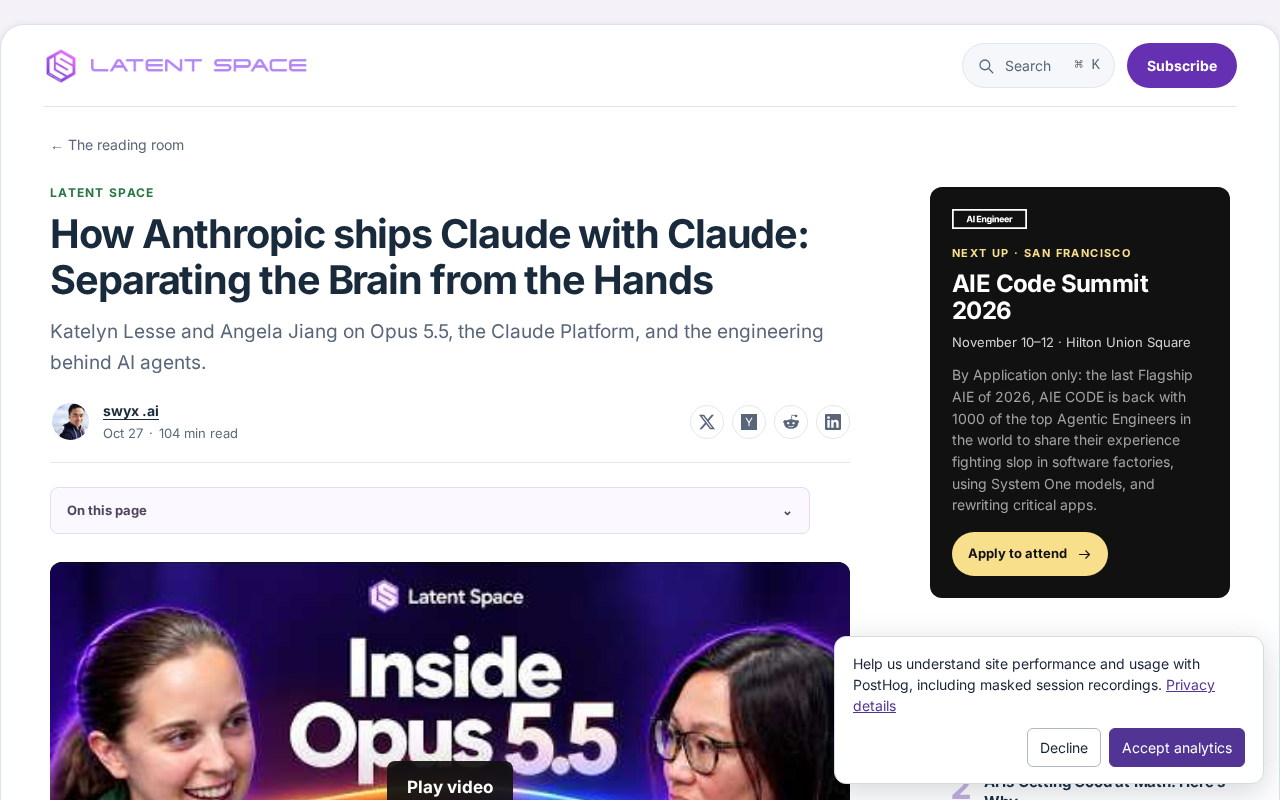 Anthropic用Claude造Claude：大脑与双手分离的工程哲学