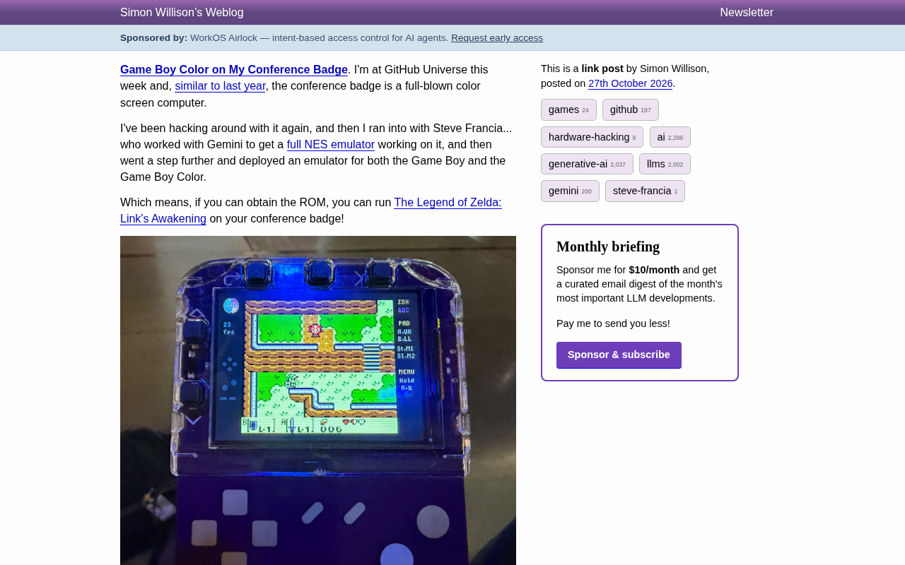 Conference Badge Turned Game Boy Color: A Gemini-Assisted Hardware Hack