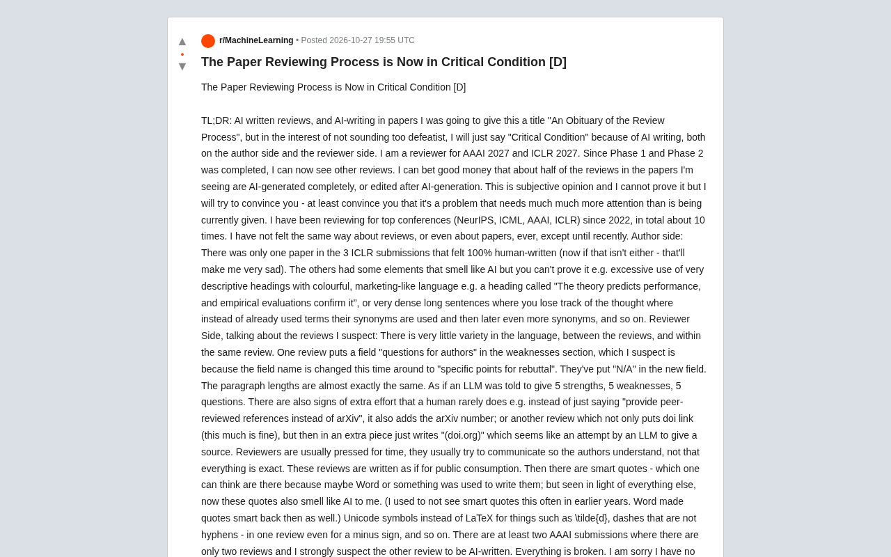 AI Invades Academic Peer Review: Is the Review Process in Critical Condition?