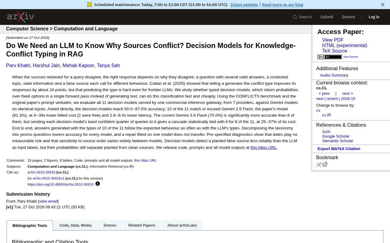 Overview of RAG knowledge conflict classification research