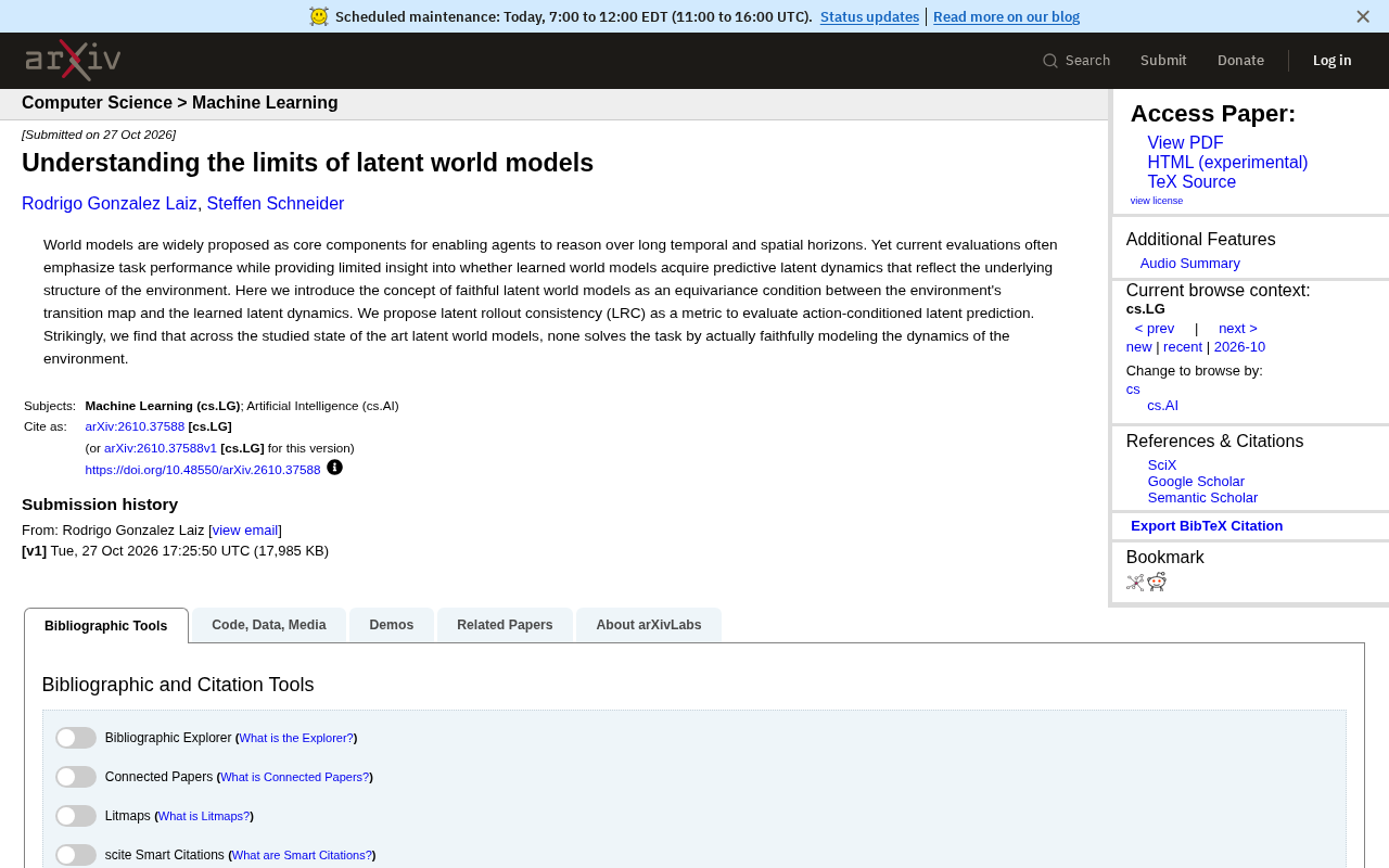 The Fatal Limitations of Latent World Models: Accurate Prediction Doesn't Equal Understanding the Environment