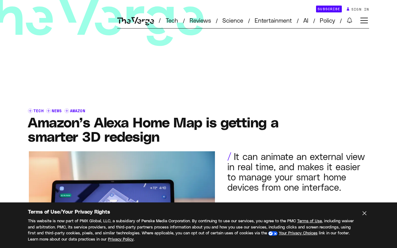 Amazon Alexa Home Map Upgrade: 3D Reconstruction and Ring Camera Integration