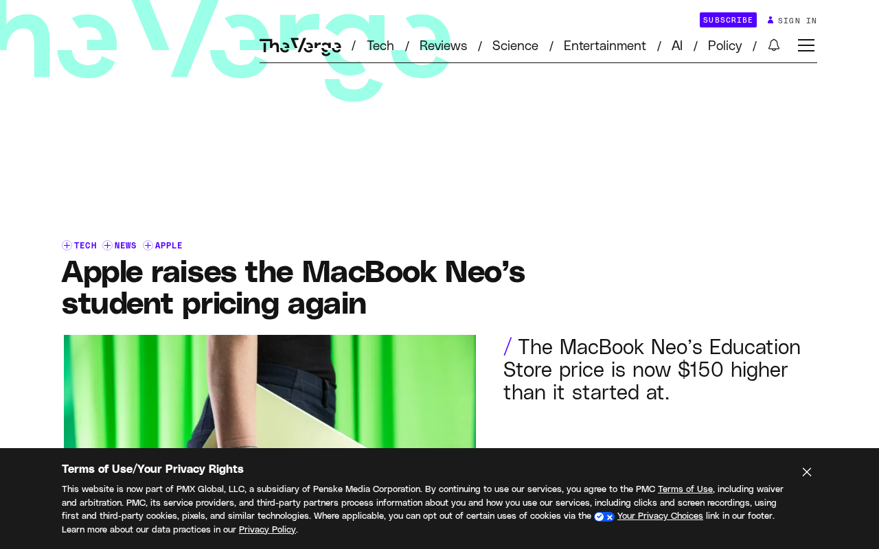 Apple MacBook Neo Student Price Rises Again, Shrinking Education Discount Sparks Debate