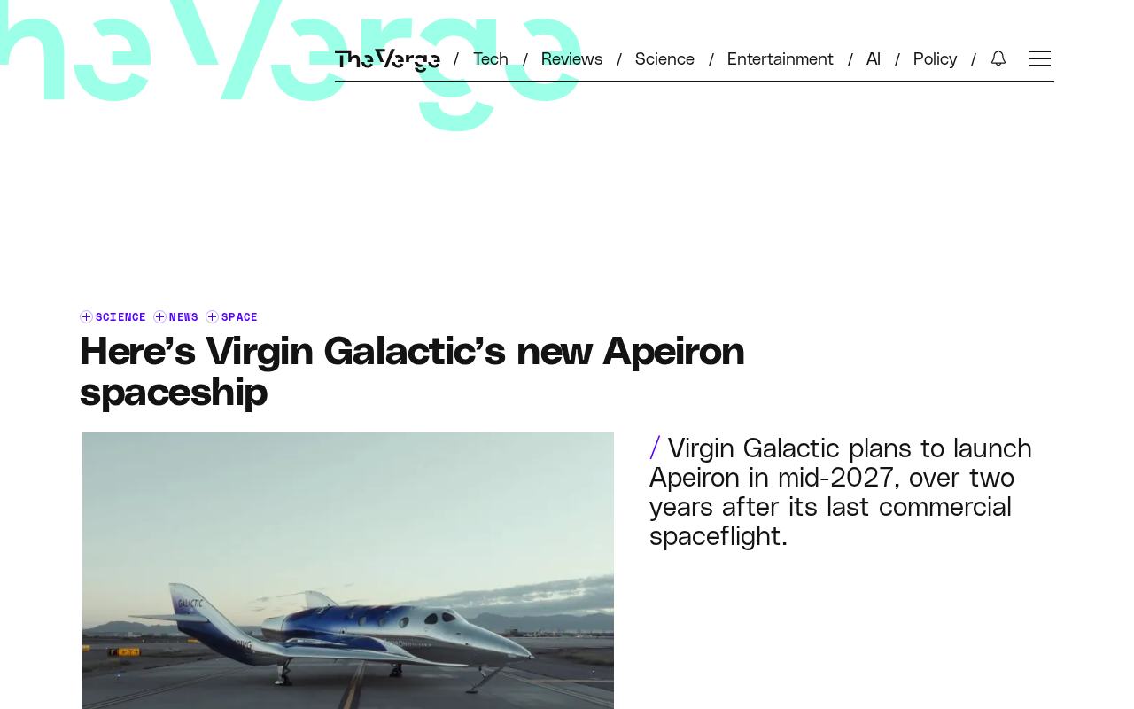 Virgin Galactic Unveils New Spaceship Apeiron: First Delta-Class Ship, Commercial Maiden Flight Delayed Again