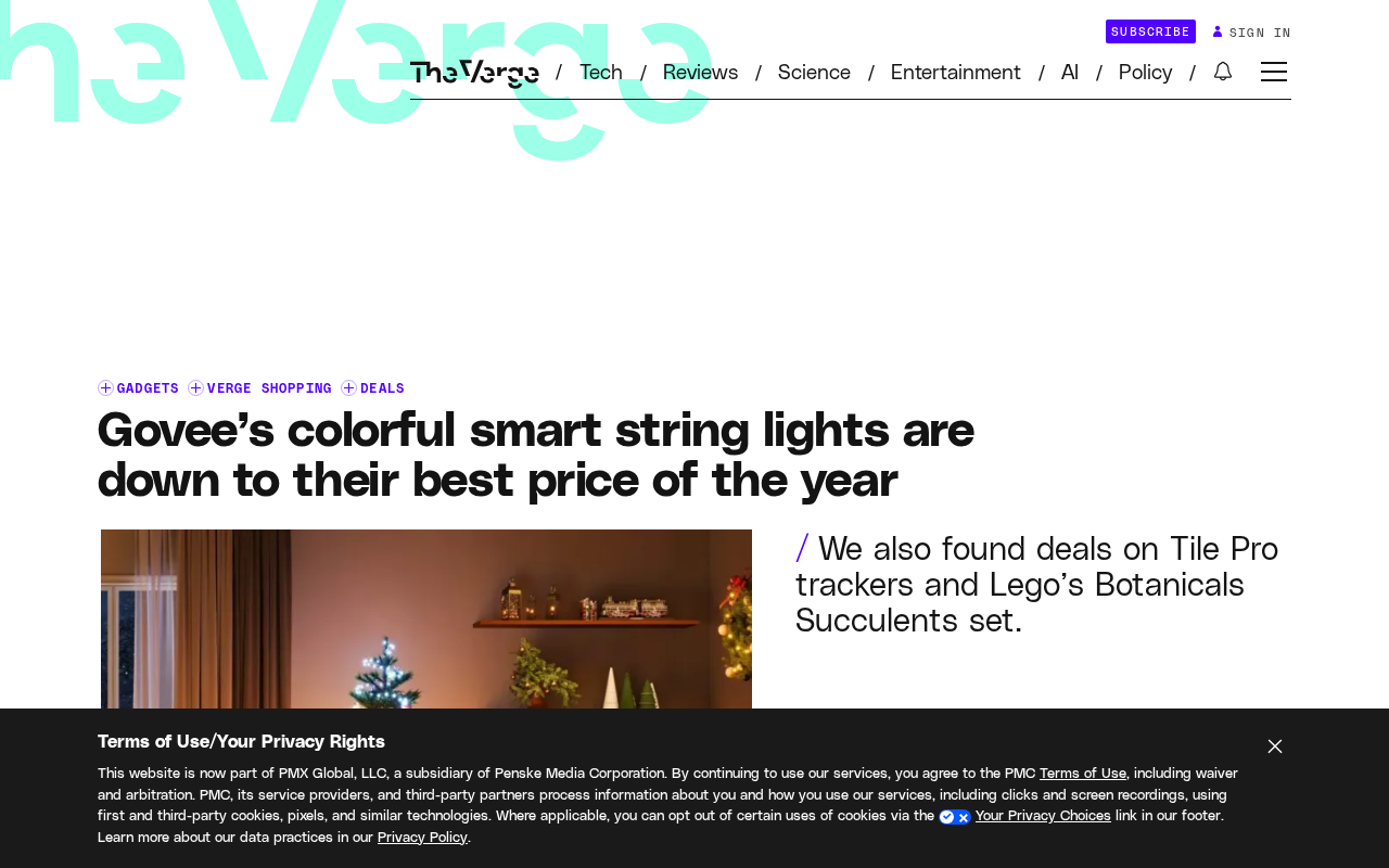 Govee Smart String Lights at Year's Lowest Price: Holiday Lighting from $75