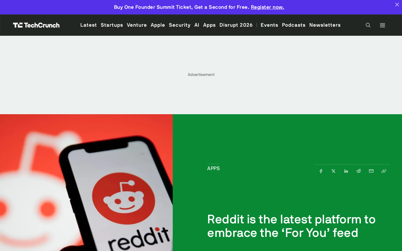 Reddit Joins the "For You" Feed Trend as Platform Algorithmization Advances Further