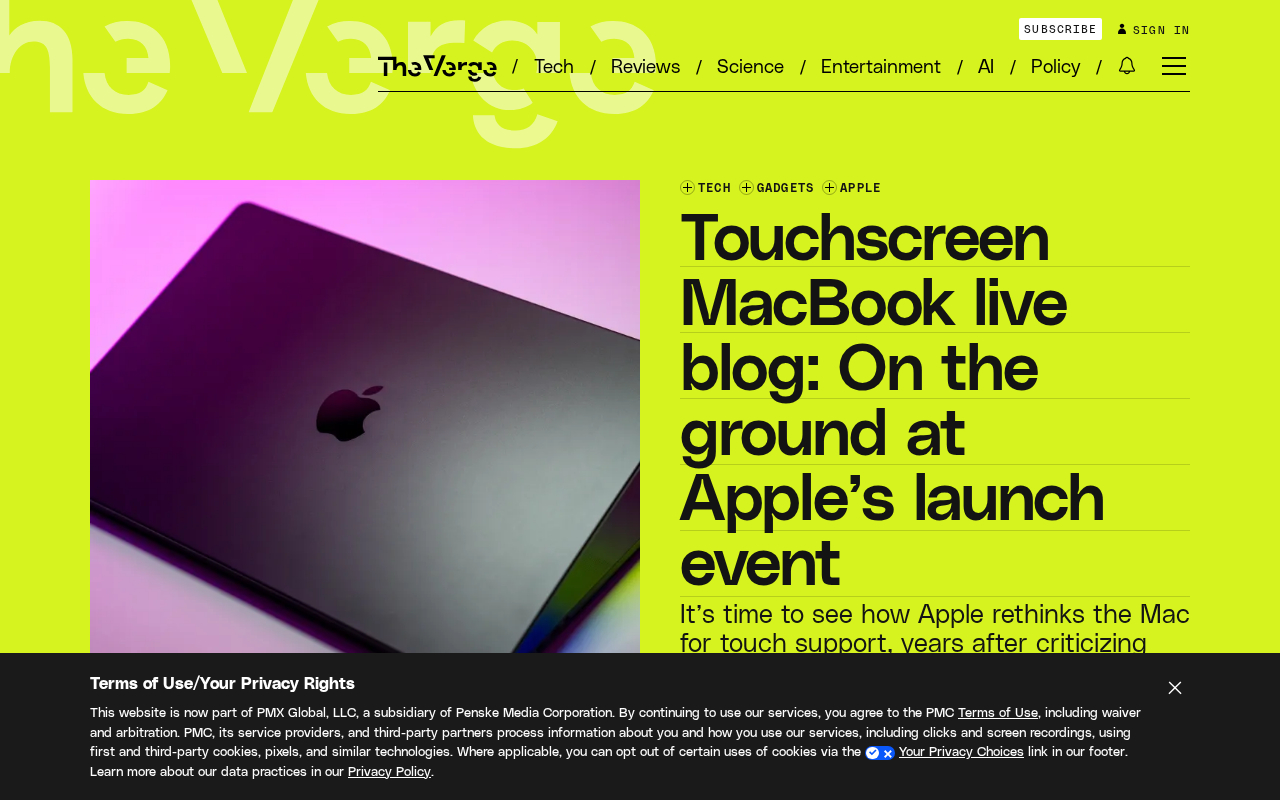 Apple Event Preview: Will a Touchscreen MacBook Become Reality?