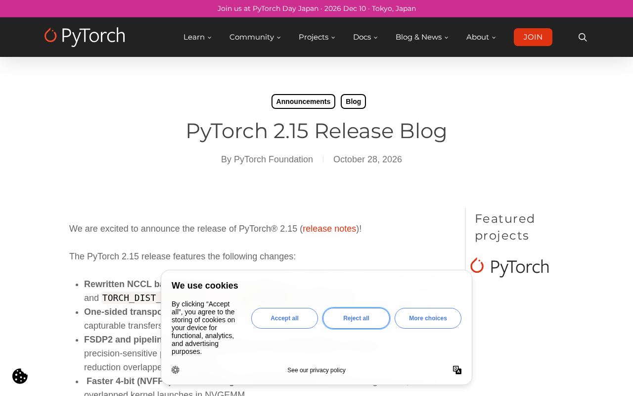 PyTorch 2.15 Release Blog