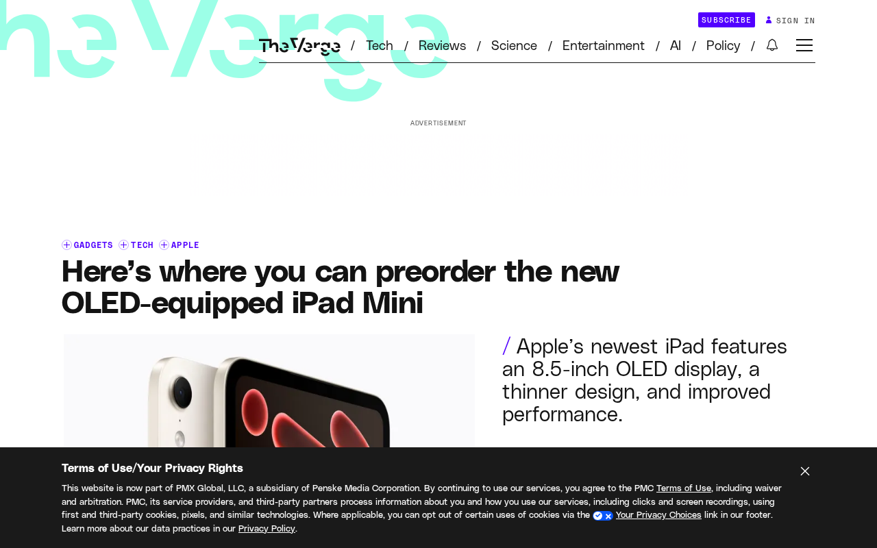 iPad Mini 8 Debuts with OLED Display, Pre-Orders Now Open