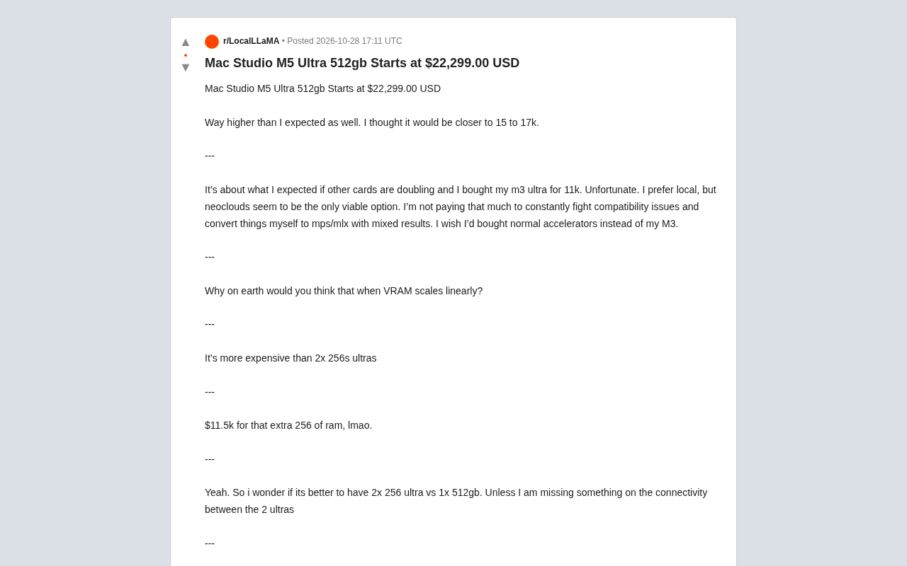Mac Studio M5 Ultra 512GB定价引热议:22299美元值不值?