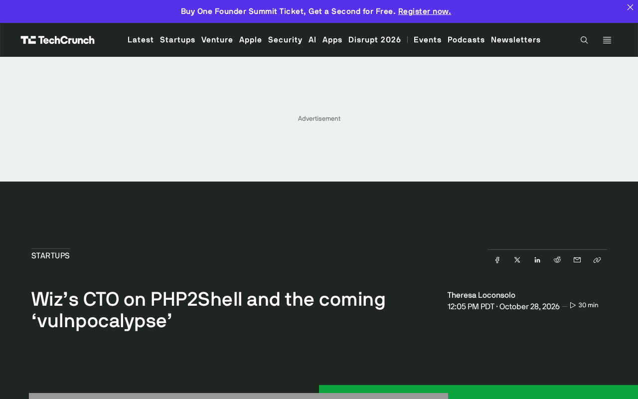 Wiz CTO警示:PHP2Shell漏洞或引爆“漏洞末日”
