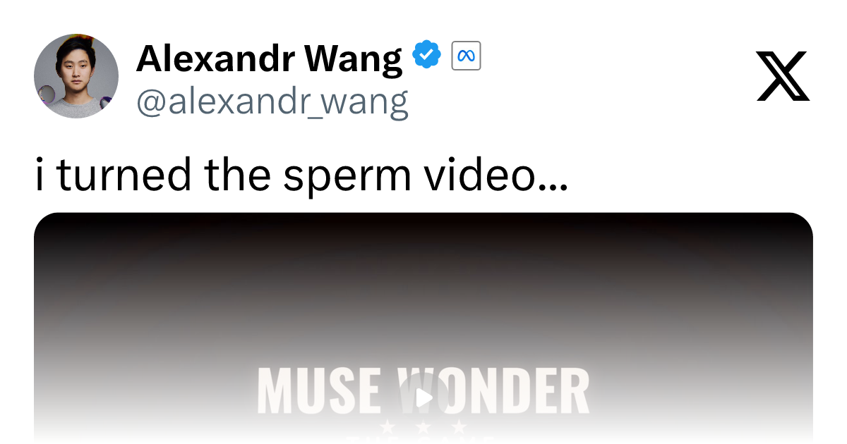 Turning a Sperm Video into a Game with Muse? An AI Generation Experiment