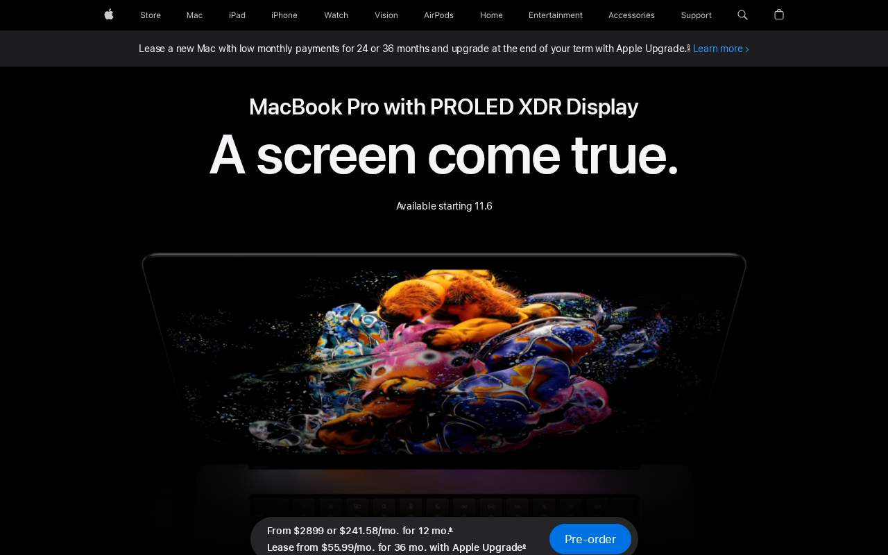 Apple Releases MacBook Pro with PROLED XDR Display, Touch Comes to Mac