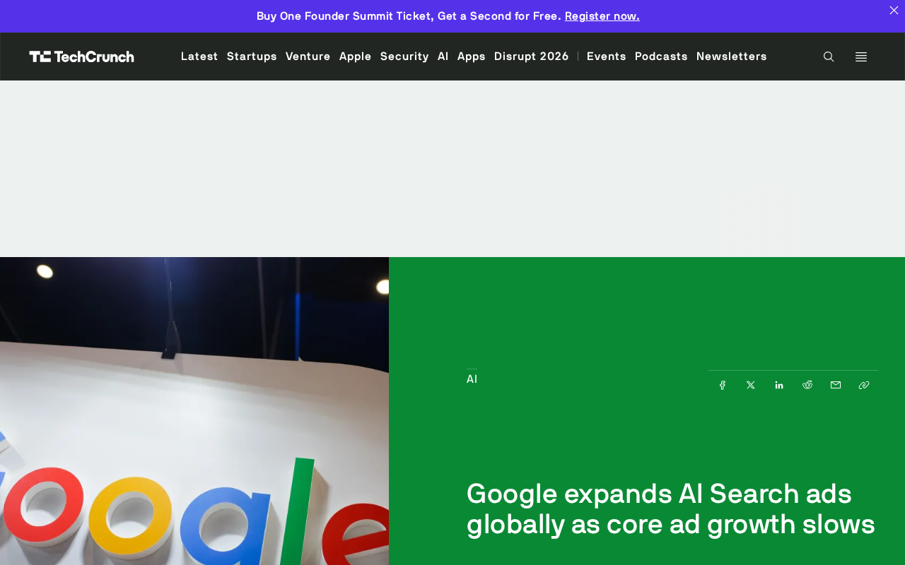 Google Takes AI Search Ads Global as Core Advertising Growth Slows