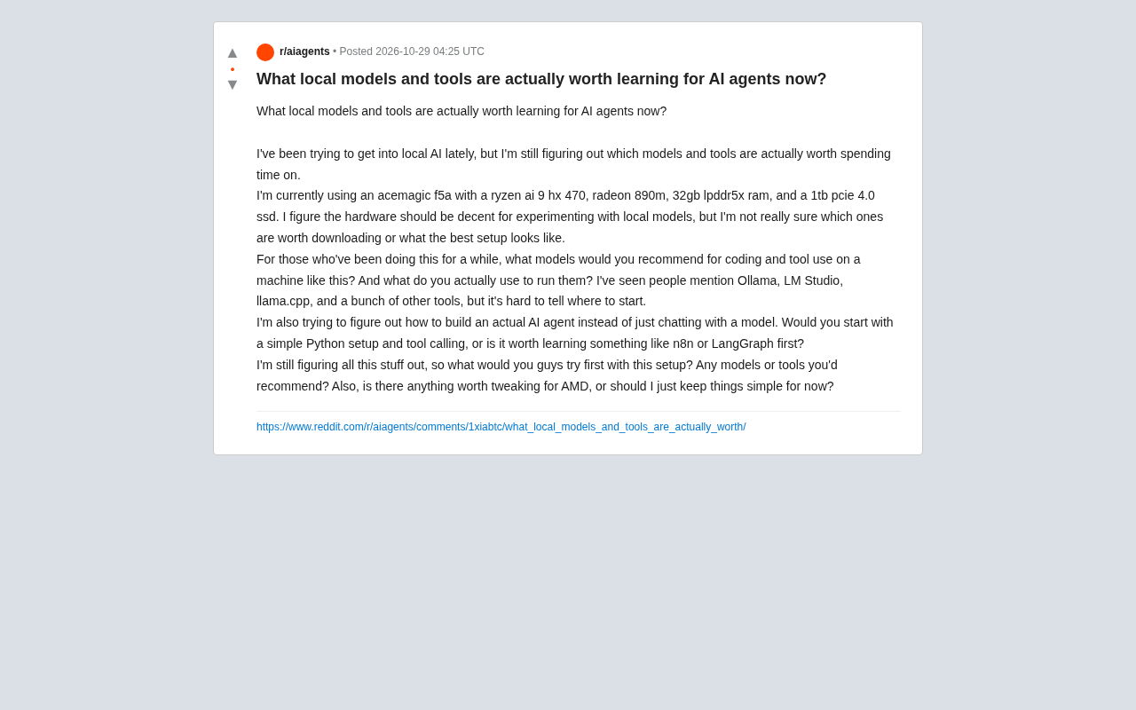 Getting Started with Local AI Agents: How to Choose Models and Tools