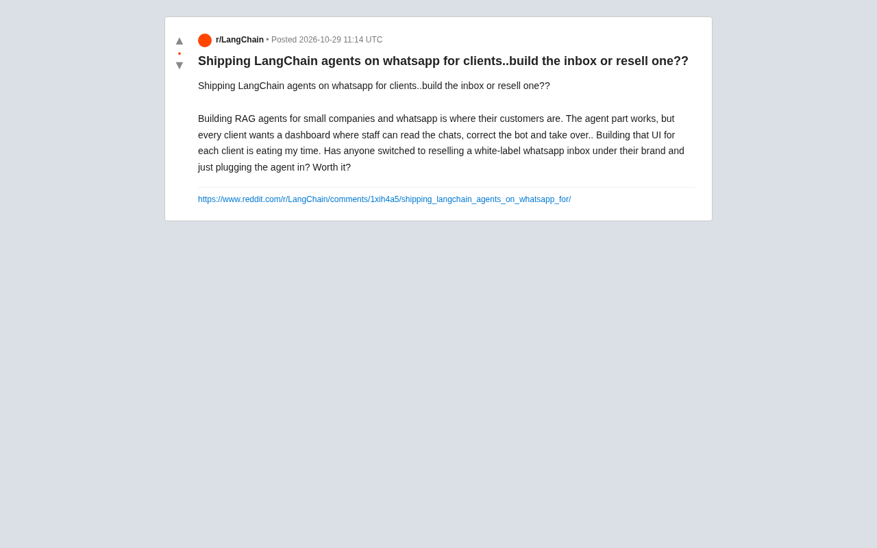 Deploying a LangChain Customer Service Bot on WhatsApp: Build Your Own Console or Resell a White-Label Solution?