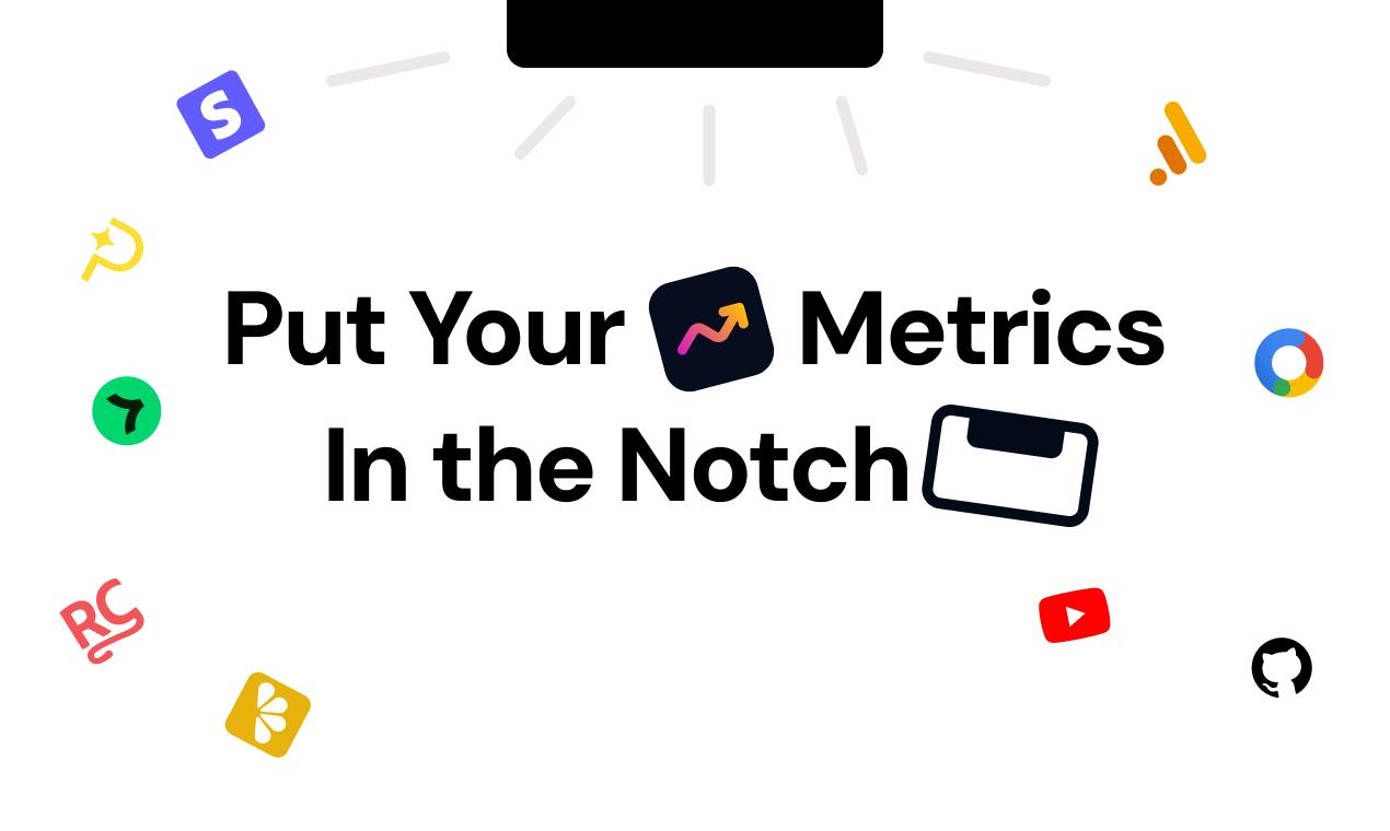 Notch Metrics: Putting Revenue Data in Your MacBook's Notch