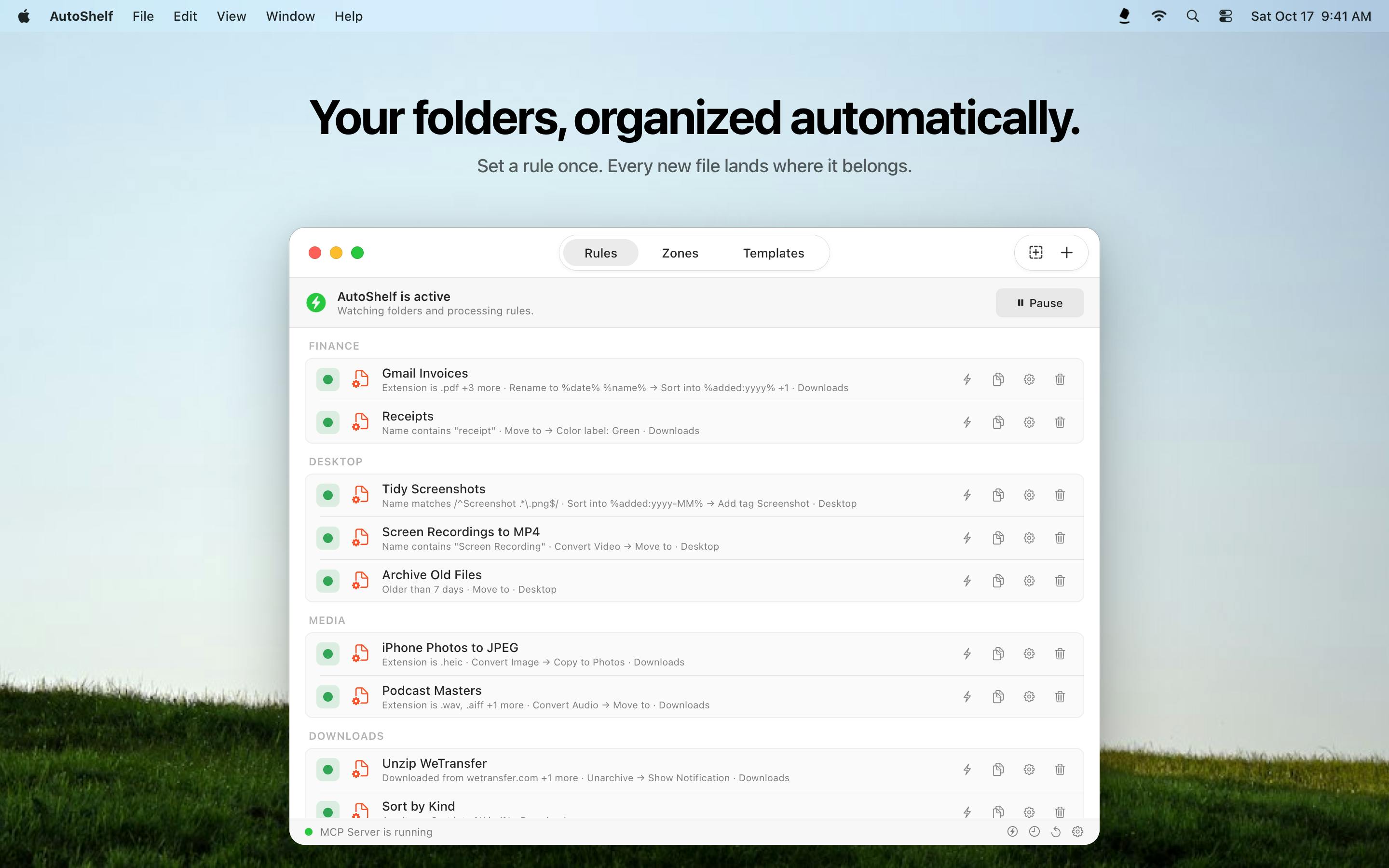 AutoShelf 2.6:用规则自动化你的Mac文件夹