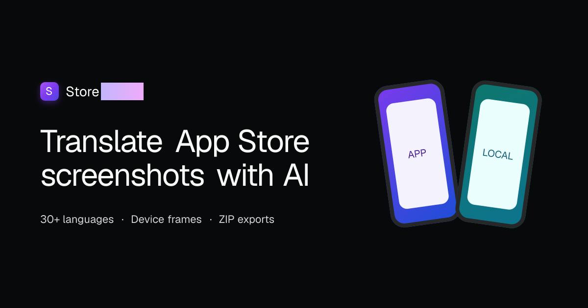 StoreLocale: Screenshot-Level App UI Translation While Preserving Layout