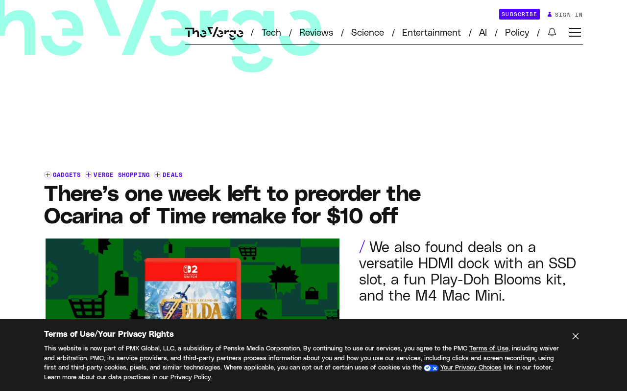 Last Week to Preorder the Ocarina of Time Remake and Save $10