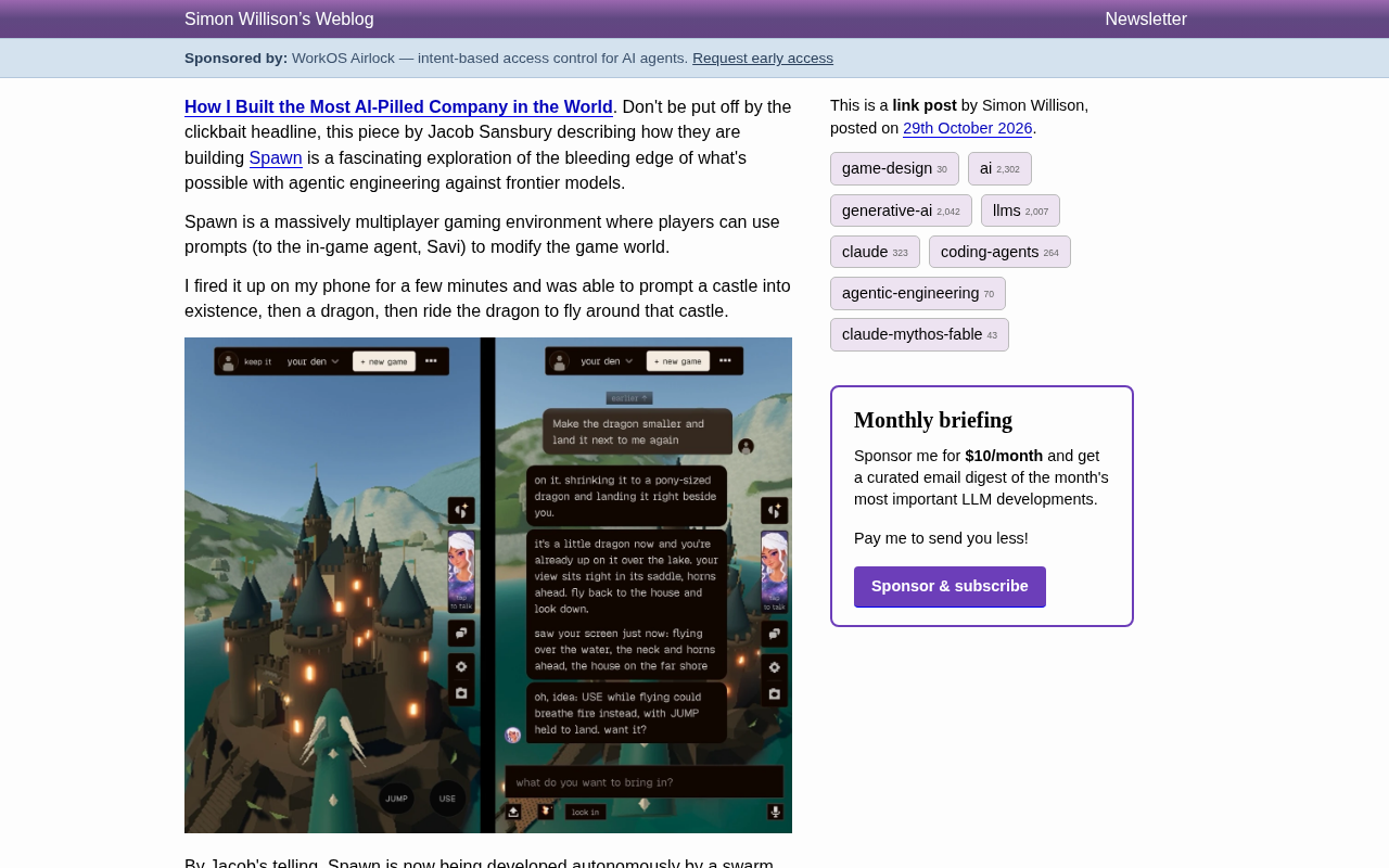 Spending $3M a Month on Tokens: AI Agents Autonomously Build a Game World