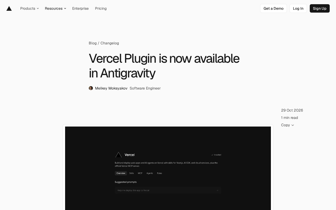 Vercel Plugin Lands on Antigravity: New Progress in AI Coding Agent Integration