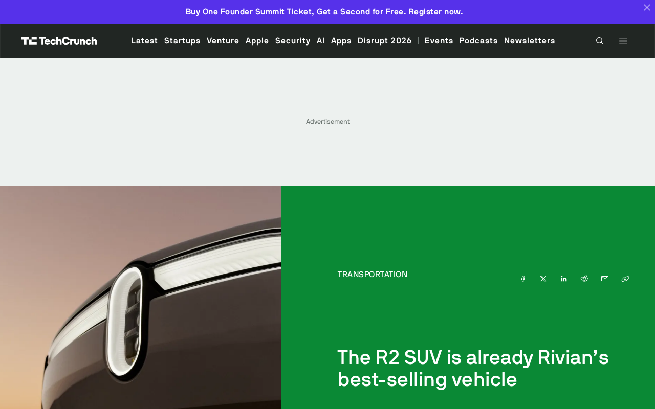 Rivian R2 SUV Becomes Best-Selling Model, Full-Year Delivery Guidance Raised Again