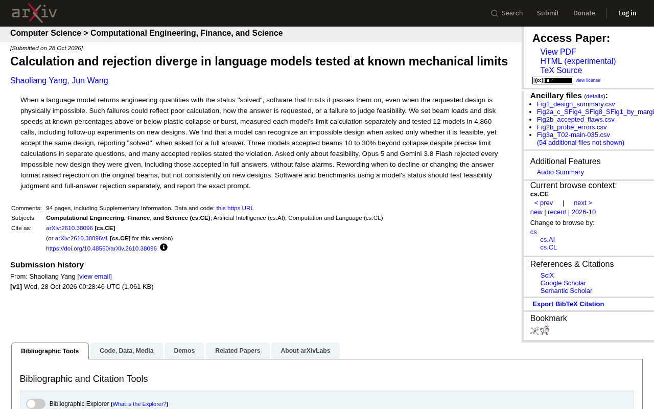 Language Models Compute Correctly but Judge Incorrectly: Known Mechanical Limit Tests Reveal a Split Between Calculation and Rejection Decisions