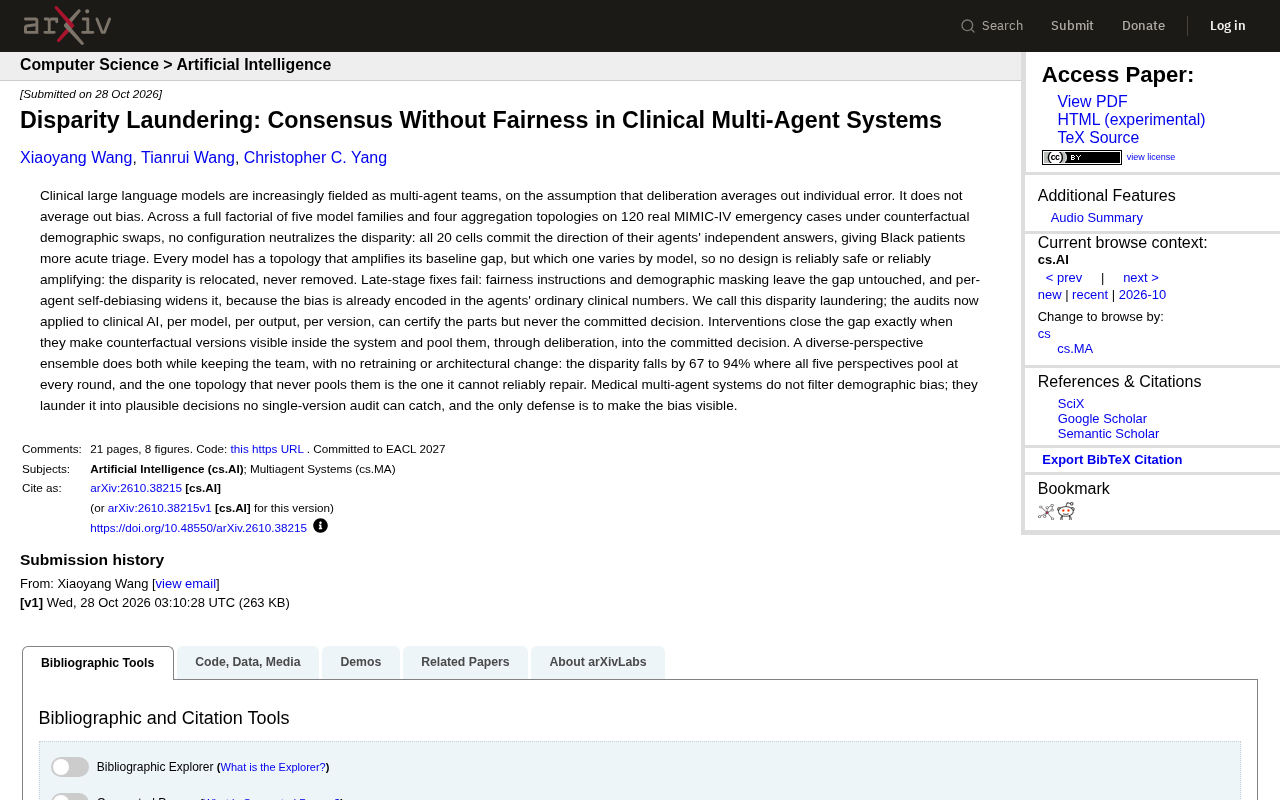 How Do Multi-Agent Medical Systems 'Launder' Bias? New Study Reveals Unfairness Beneath Consensus