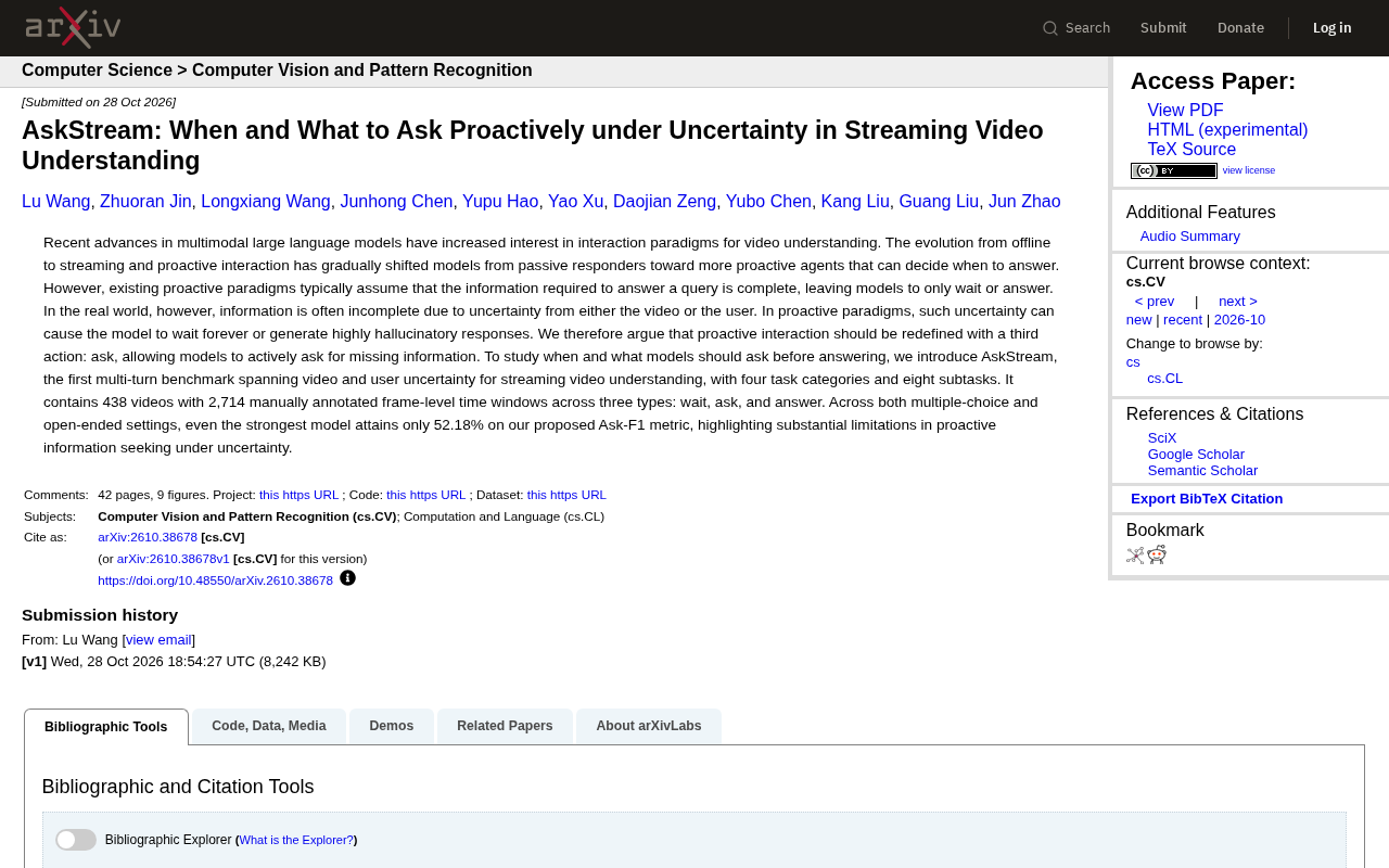 AskStream: A New Paradigm for Proactive Questioning in Streaming Video Understanding